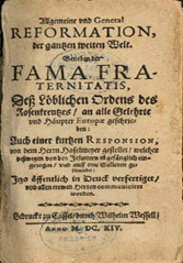 Fama Fraternitatis, des löblichen Ordens des Rosenkreutzes