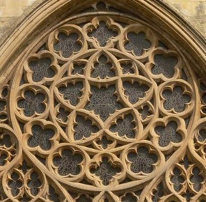 Rose Window of the Cathedral of Exeter in England
