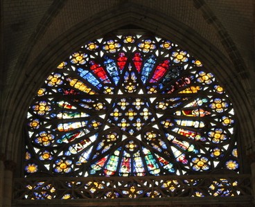 Pentagram in the Gothic Church of St. Ouen in Rouen