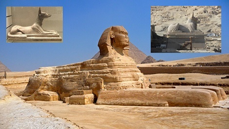 The Great Sphinx of Giza and Anubis